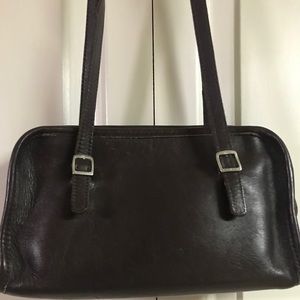 Vintage Coach Purse Brown Leather 9.5”W x 5.5”L